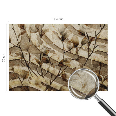 Nursery wall mural with a classic floral design