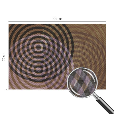 3D photo wallpaper mural with a hypnotizing circles pattern