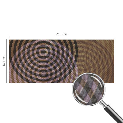 3D photo wallpaper mural with a hypnotizing circles pattern