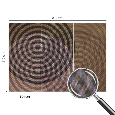 3D photo wallpaper mural Hypnotizing circles