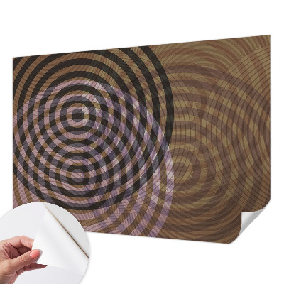 3D photo wallpaper mural with a hypnotizing circles pattern