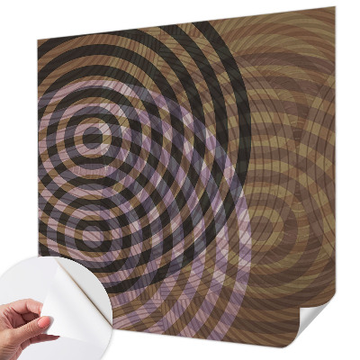 3D photo wallpaper mural with a hypnotizing circles pattern