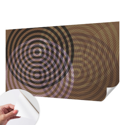 3D photo wallpaper mural with a hypnotizing circles pattern
