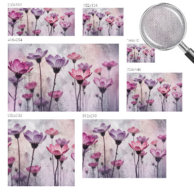 Children's wall mural Pastel flowers