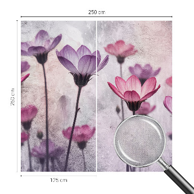 Children's wall mural Pastel flowers