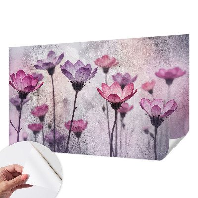 Children's wall mural Pastel flowers