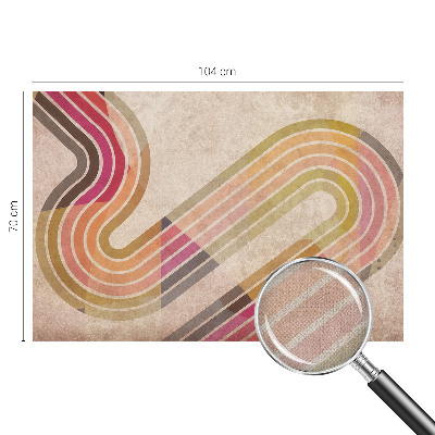 Peel and stick wall mural with a geometric line pattern