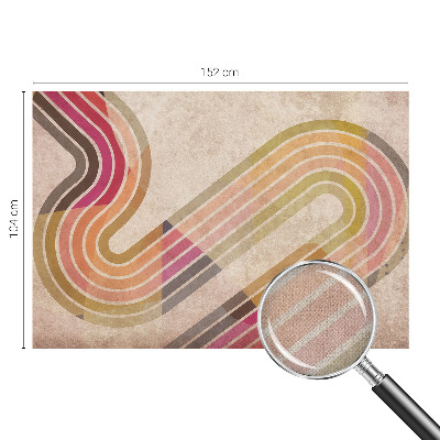 Peel and stick wall mural with a geometric line pattern