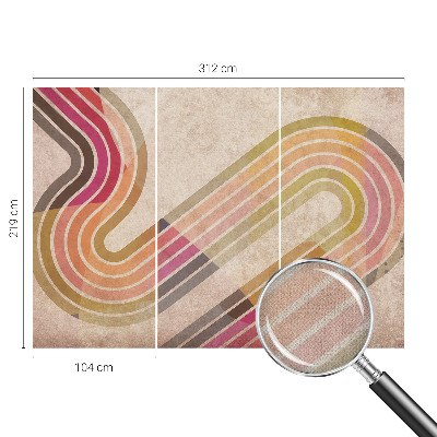 Peel and stick wall mural Geometric lines