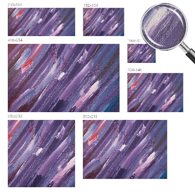 Self-adhesive wall mural with colorful brushstroke pattern