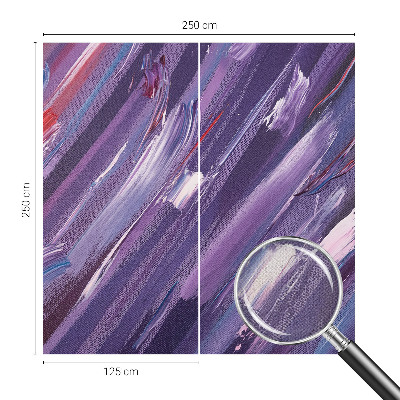 Self-adhesive wall mural with colorful brushstroke pattern