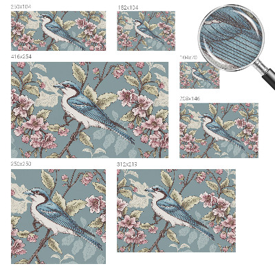 Stick-on wall mural with a Spring harmony design