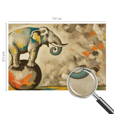 Removable wall mural wallpaper with an abstract elephant design