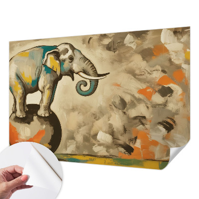 Removable wall mural wallpaper Abstract elephant