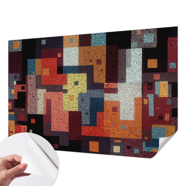 3D wall mural Colorful shapes