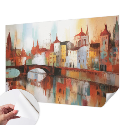 3D photo wallpaper mural City landscape