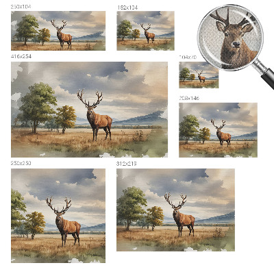 Baby room wall mural featuring a majestic deer design
