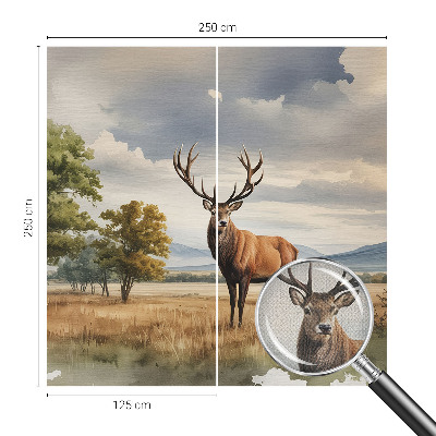 Baby room wall mural featuring a majestic deer design