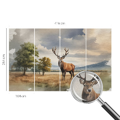 Baby room wall mural featuring a majestic deer design