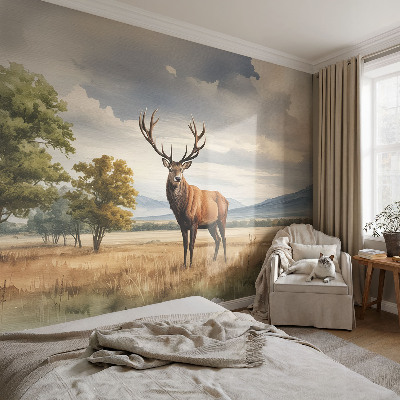 Baby room wall mural Majestic deer