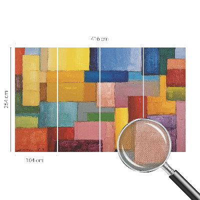 Self-adhesive wall mural Colored rectangles