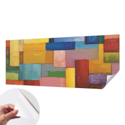 Self-adhesive wall mural Colored rectangles