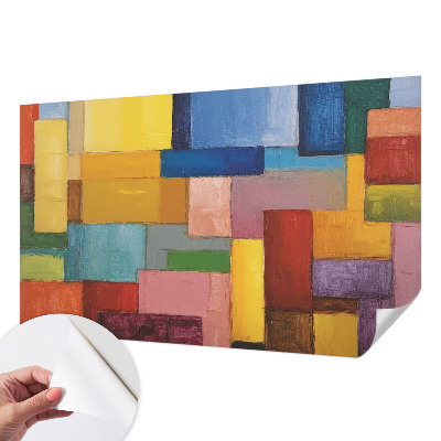 Self-adhesive wall mural Colored rectangles