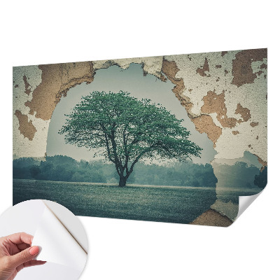 Removable wall mural A lonely tree
