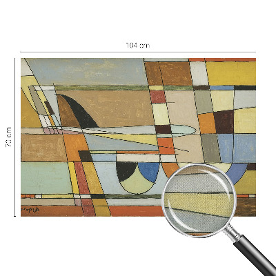 Peel and stick wallpaper mural with a geometric harmony design