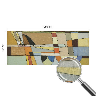 Peel and stick wallpaper mural with a geometric harmony design