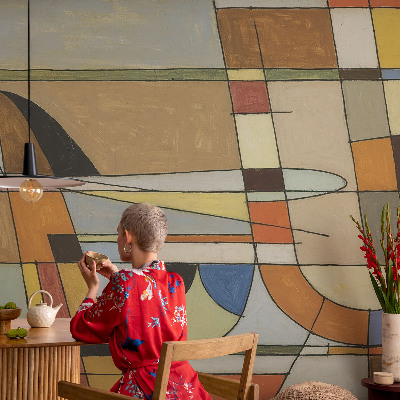 Peel and stick wallpaper mural Geometric harmony