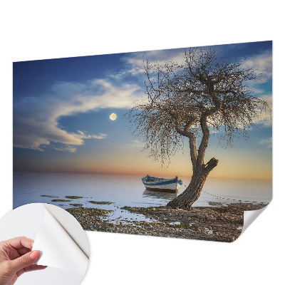 Self-adhesive photo wallpaper featuring a peaceful landscape
