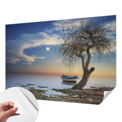 Self-adhesive photo wallpaper featuring a peaceful landscape
