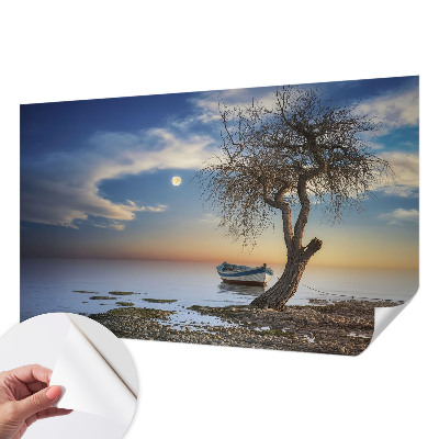 Self-adhesive photo wallpaper featuring a peaceful landscape