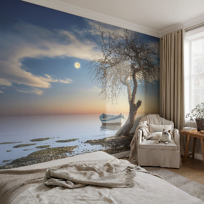 Self-adhesive photo wallpaper featuring a peaceful landscape
