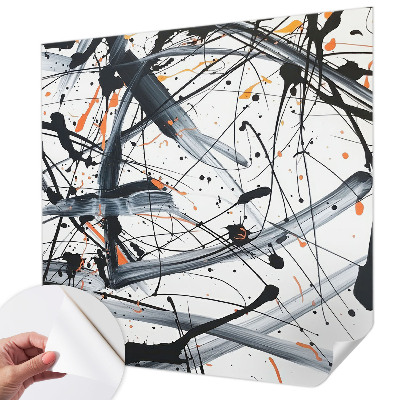 Stick-on wall mural with an energy chaos design
