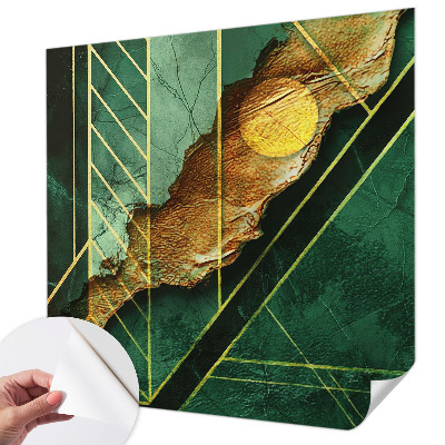 Peel and stick wall mural for bedroom with a geometric tension design