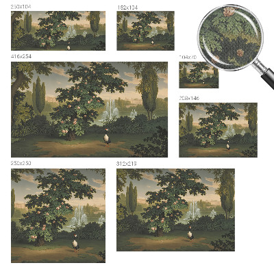 Peel and stick wall mural Natural garden