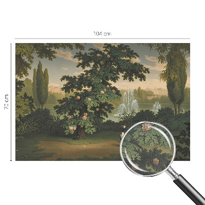 Peel and stick wall mural with a natural garden design