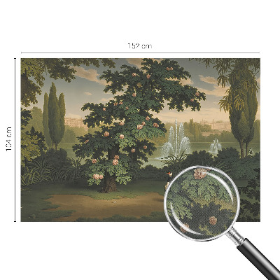 Peel and stick wall mural with a natural garden design