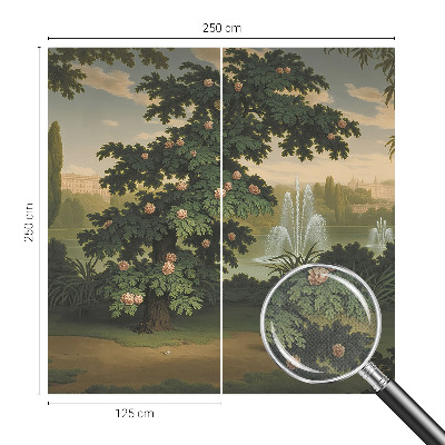 Peel and stick wall mural with a natural garden design