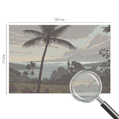 3D photo wallpaper mural with an exotic landscape design