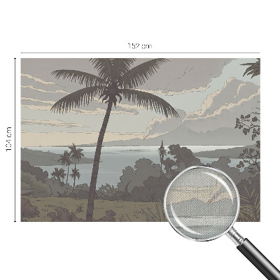 3D photo wallpaper mural with an exotic landscape design