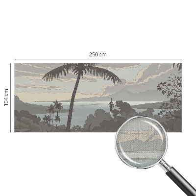 3D photo wallpaper mural with an exotic landscape design