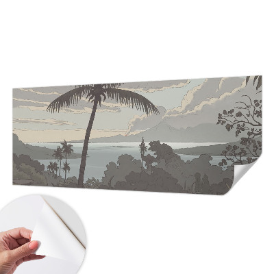 3D photo wallpaper mural with an exotic landscape design