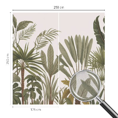 Baby room wall mural Exotic leaves