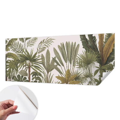 Baby room wall mural Exotic leaves