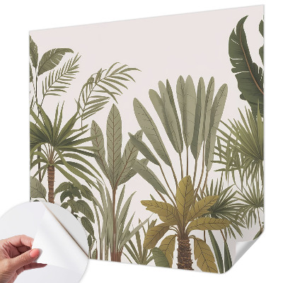 Baby room wall mural Exotic leaves