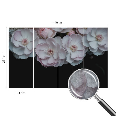 Nursery wall mural with a delicate bouquet design