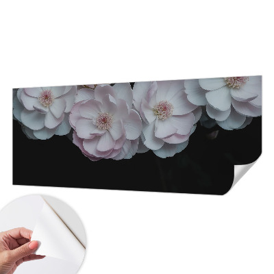 Nursery wall mural with a delicate bouquet design